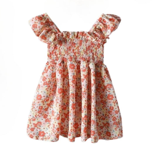 Rouged floral dress