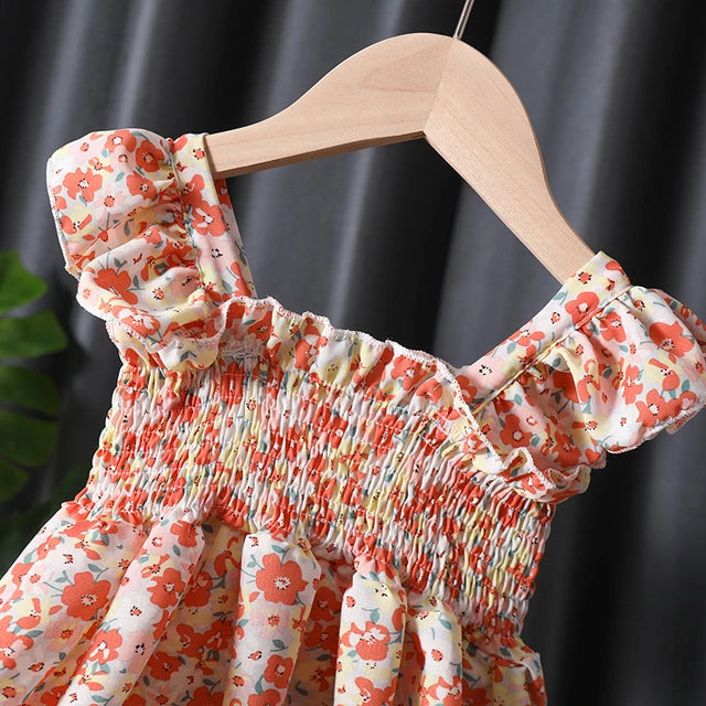 Rouged floral dress