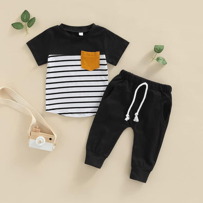 Striped top & pants set