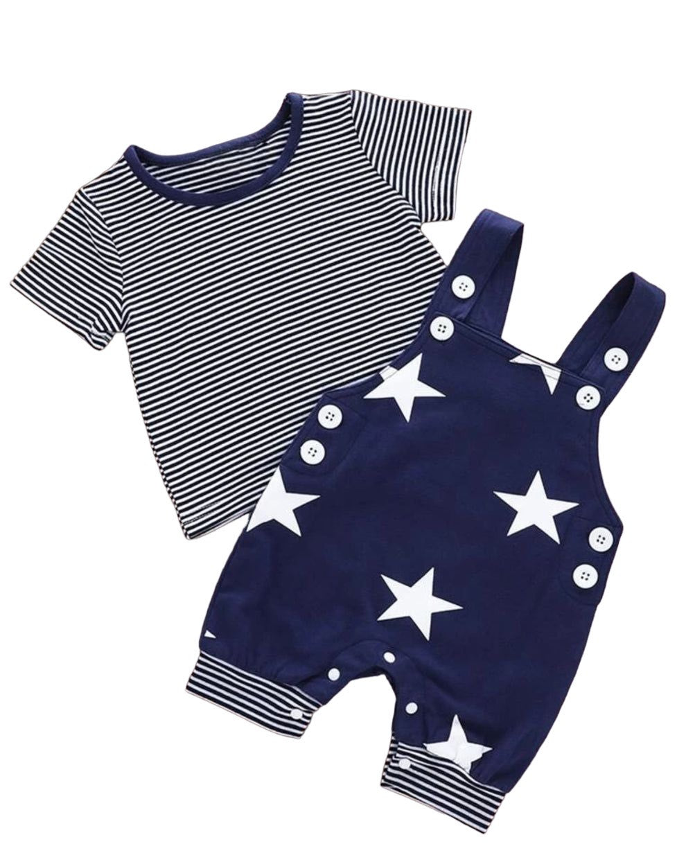 Star Shortless Overall Set