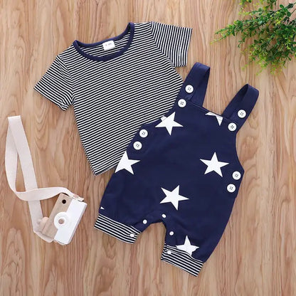 Star Shortless Overall Set