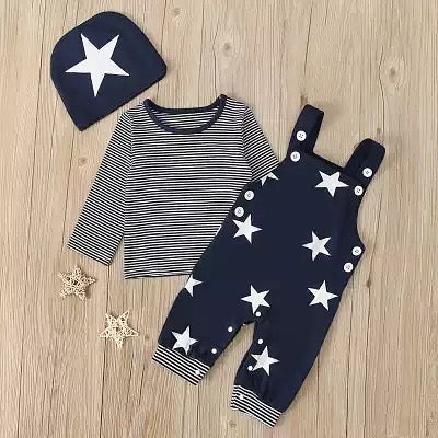 Star Jumpsuit Set With Beanie