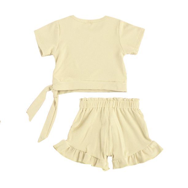 T-shirt with side tie and pants set